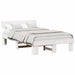 Cadru de pat cu headboard Alb 120 x 190 cm Lemn de pin masiv - WALTI WALTI