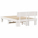 Cadru de pat cu headboard Alb 120 x 190 cm Lemn de pin masiv - WALTI WALTI
