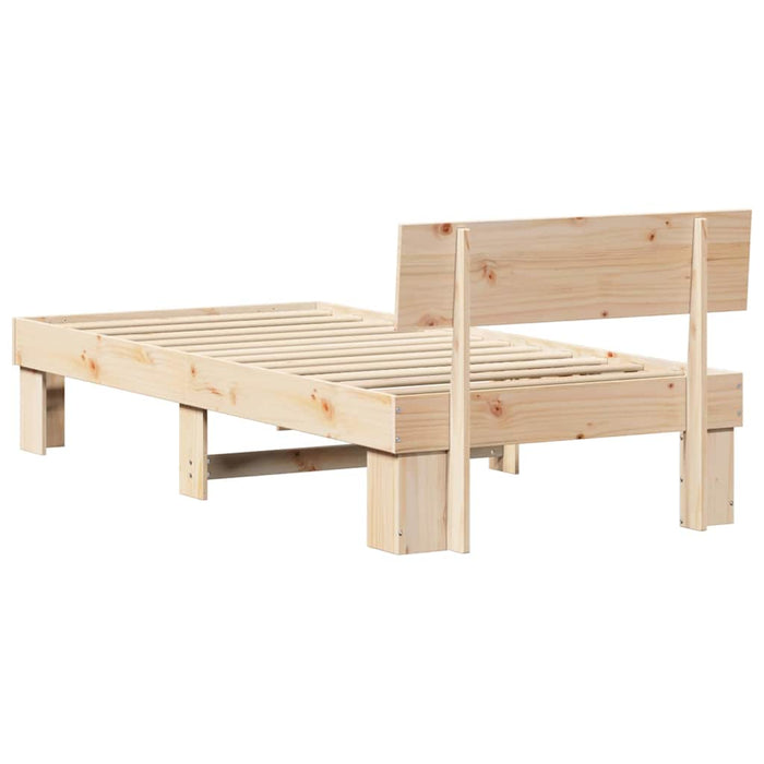 Cadru de pat natural 100 x 200 cm Lemn de pin masiv - WALTI WALTI