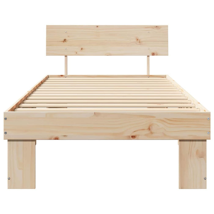 Cadru de pat natural 100 x 200 cm Lemn de pin masiv - WALTI WALTI