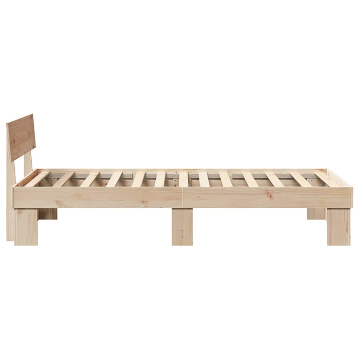 Cadru de pat natural 100 x 200 cm Lemn de pin masiv - WALTI WALTI