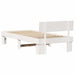 Cadru de pat cu headboard Alb 100 x 200 cm Lemn de pin masiv - WALTI WALTI