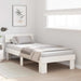Cadru de pat cu headboard Alb 90 x 200 cm Lemn de pin masiv - WALTI WALTI