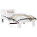Cadru de pat cu headboard Alb 90 x 200 cm Lemn de pin masiv - WALTI WALTI