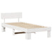 Cadru de pat cu headboard Alb 90 x 200 cm Lemn de pin masiv - WALTI WALTI