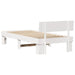 Cadru de pat cu headboard Alb 90 x 200 cm Lemn de pin masiv - WALTI WALTI