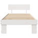 Cadru de pat cu headboard Alb 90 x 200 cm Lemn de pin masiv - WALTI WALTI