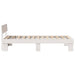Cadru de pat cu headboard Alb 90 x 200 cm Lemn de pin masiv - WALTI WALTI