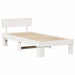 Cadru de pat cu headboard Alb 80 x 200 cm Lemn de pin masiv - WALTI WALTI
