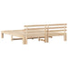 Cadru de pat natural 200 x 200 cm Lemn de pin masiv - WALTI WALTI