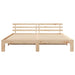Cadru de pat natural 200 x 200 cm Lemn de pin masiv - WALTI WALTI