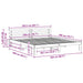 Cadru de pat natural 200 x 200 cm Lemn de pin masiv - WALTI WALTI