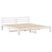 Cadru de pat cu headboard Alb 180 x 200 cm Lemn de pin masiv - WALTI WALTI