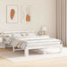 Cadru de pat cu headboard Alb 160 x 200 cm Lemn de pin masiv - WALTI WALTI