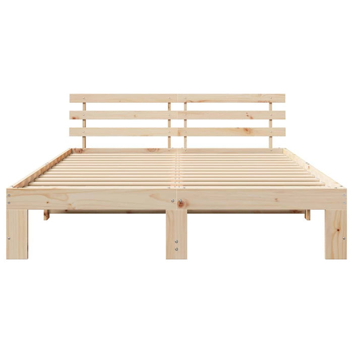 Cadru de pat natural 150 x 200 cm Lemn de pin masiv - WALTI WALTI