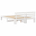 Cadru de pat cu headboard Alb 150 x 200 cm Lemn de pin masiv - WALTI WALTI
