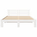 Cadru de pat cu headboard Alb 150 x 200 cm Lemn de pin masiv - WALTI WALTI