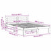 Cadru de pat cu headboard Alb 150 x 200 cm Lemn de pin masiv - WALTI WALTI