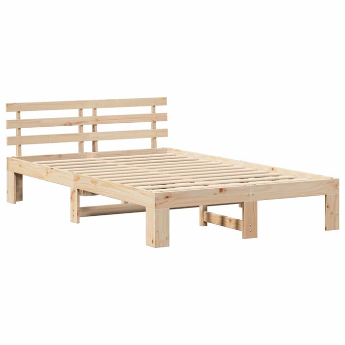 Cadru de pat natural 120 x 200 cm Lemn de pin masiv - WALTI WALTI