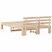 Cadru de pat natural 120 x 200 cm Lemn de pin masiv - WALTI WALTI