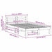 Cadru de pat natural 120 x 200 cm Lemn de pin masiv - WALTI WALTI