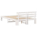 Cadru de pat cu headboard Alb 120 x 200 cm Lemn de pin masiv - WALTI WALTI