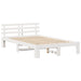 Cadru de pat cu headboard Alb 135 x 190 cm Lemn de pin masiv - WALTI WALTI