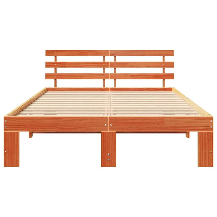 Cadru de pat Maroniu cerat 135 x 190 cm Lemn de pin masiv - WALTI WALTI