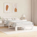 Cadru de pat cu headboard Alb 120 x 190 cm Lemn de pin masiv - WALTI WALTI