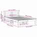 Cadru de pat cu headboard Alb 120 x 190 cm Lemn de pin masiv - WALTI WALTI