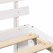 Cadru de pat cu headboard Alb 100 x 200 cm Lemn de pin masiv - WALTI WALTI