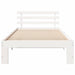 Cadru de pat cu headboard Alb 100 x 200 cm Lemn de pin masiv - WALTI WALTI