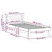 Cadru de pat cu headboard Alb 100 x 200 cm Lemn de pin masiv - WALTI WALTI
