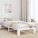 Cadru de pat cu headboard Alb 90 x 200 cm Lemn de pin masiv - WALTI WALTI