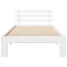 Cadru de pat cu headboard Alb 90 x 200 cm Lemn de pin masiv - WALTI WALTI