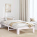 Cadru de pat cu headboard Alb 80 x 200 cm Lemn de pin masiv - WALTI WALTI