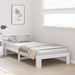 Cadru de pat cu headboard Alb 80 x 200 cm Lemn de pin masiv - WALTI WALTI