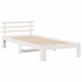 Cadru de pat cu headboard Alb 80 x 200 cm Lemn de pin masiv - WALTI WALTI
