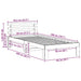 Cadru de pat cu headboard Alb 80 x 200 cm Lemn de pin masiv - WALTI WALTI