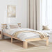 Cadru de pat cu headboard natural 90 x 190 cm Lemn de pin masiv - WALTI WALTI