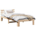 Cadru de pat cu headboard natural 75 x 190 cm Lemn de pin masiv - WALTI WALTI