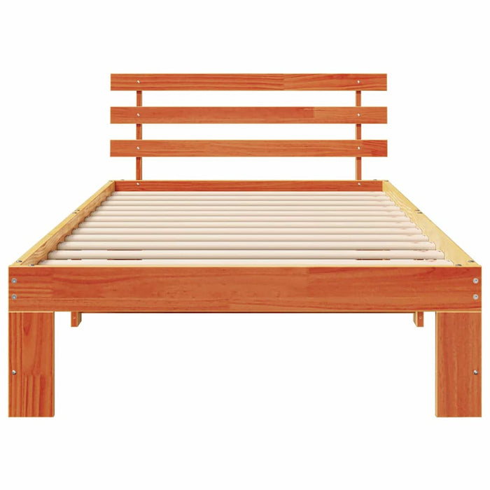 Cadru de pat Maroniu cerat 75 x 190 cm Lemn de pin masiv - WALTI WALTI