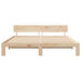 Cadru de pat natural 200 x 200 cm Lemn de pin masiv - WALTI WALTI