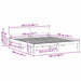 Cadru de pat natural 200 x 200 cm Lemn de pin masiv - WALTI WALTI