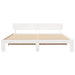 Cadru de pat cu headboard Alb 200 x 200 cm Lemn de pin masiv - WALTI WALTI