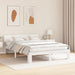 Cadru de pat cu headboard Alb 150 x 200 cm Lemn de pin masiv - WALTI WALTI