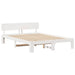 Cadru de pat cu headboard Alb 150 x 200 cm Lemn de pin masiv - WALTI WALTI