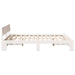 Cadru de pat cu headboard Alb 150 x 200 cm Lemn de pin masiv - WALTI WALTI