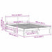 Cadru de pat cu headboard Alb 150 x 200 cm Lemn de pin masiv - WALTI WALTI