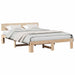 Cadru de pat natural 140 x 200 cm Lemn de pin masiv - WALTI WALTI
